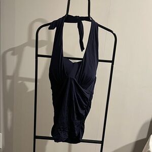 Athena Navy Blue Halter Two-Piece Swim